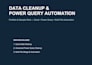 data cleaning and power query
