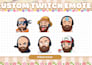 draw custom twitch emotes, chibi emotes, animated emotes, vtuber emotes for you