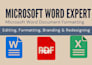 ms word templates design, branding, typesetting, letterheads