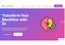 ai startup landing page, responsive HTML, CSS, js