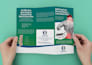 design and redesign trifold, bifold, gate fold, z fold business brochure