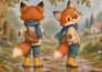 create children book character turnaround and model sheet