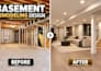 design your basement renovation, floor plan and photorealistic 3d render designs
