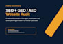 do a complete SEO, GEO and aeo audit with actionable plan