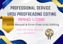 do professional urdu proofreading and editing