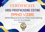 do professional urdu proofreading and editing