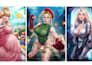 create a premium comic character pinup with variant designs