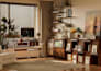 design a 3d home office or study room with a 2d floor plan
