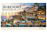 create photorealistic 3d resort visualization, landscape and hotel design