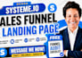 create systeme io sales funnel, systeme landing page design, systeme io website