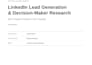 do linkedin lead generation and decision maker research