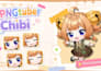 design chibi png tuber model in cute style vtuber for streaming