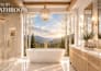create 3d luxury master bathroom renders and photorealistic interior design