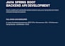 develop java spring boot backend apis