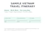create a customized vietnam travel itinerary