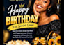 design a professional birthday flyer for you
