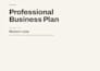 write a professional business plan