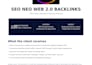 build SEO neo web 2 0 backlinks for your website
