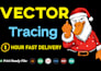 convert image to vector, manual vector tracing and editable vector