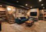 create photorealistic 3d render for your basement remodel, bar and man cave