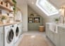 design 3d modern laundry room and utility room render