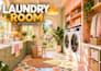 design laundry room interior, modern utility space and realistic 3d render