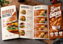 design a modern restaurant menu