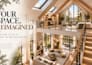 create 3d interior rendering of usa attic and double height ceiling home design