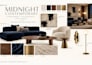 create an interior mood board with colors and materials