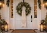 design custom christmas wreath sashes and bows with realistic mockups
