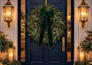 design custom christmas wreath sashes and bows with realistic mockups