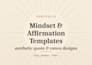design aesthetic mindset canva templates