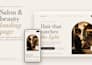 design an elegant salon and beauty website landing page