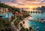 3d landscape design and realistic resort pool rendering