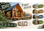 design tiny house, a frame cabin, container house and small house