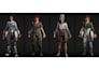 create game ready 3d character with clothes, armor, weapons and texture