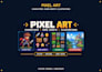 create pixel art characters, game assets and illustrations