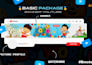 create banner and logo kids for youtube channel