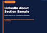 rewrite your linkedin profile headline and about section