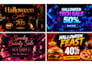 design halloween flyers, posters, tshirts, banner