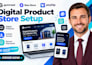 setup your gumroad stan store or payhip digital product store