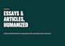 humanize ai content, essays and articles, manually rewrite, remove ai