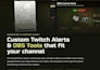 create custom animated twitch alerts and stream features from your idea