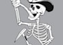draw skull skeleton illustration for t shirt logo design