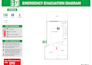design fire emergency evacuation plan, diagram, document