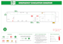 design fire emergency evacuation plan, diagram, document