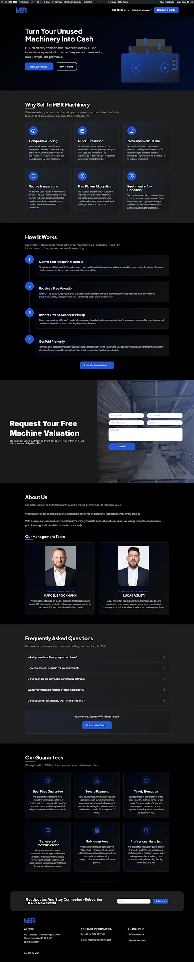 design a high converting elementor landing page or wordpress website