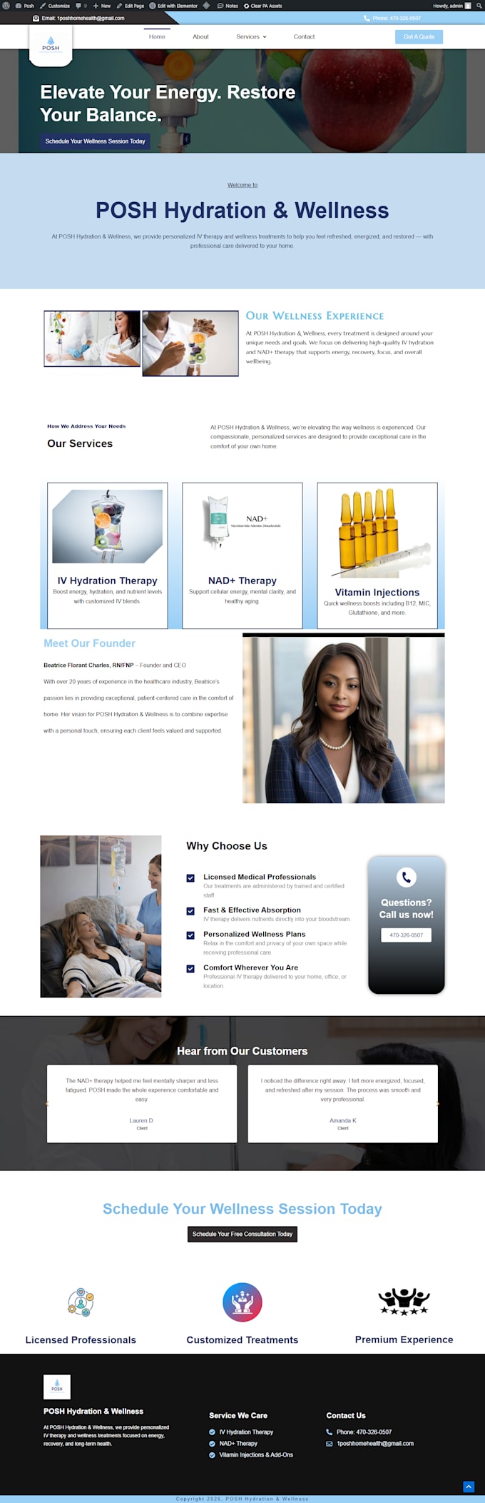 create hotel, restaurant, bakery, bar, catering website