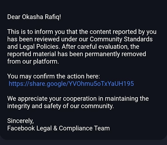 takedown remove harassing defamatory reddit onlyfans instagram google facebook x
