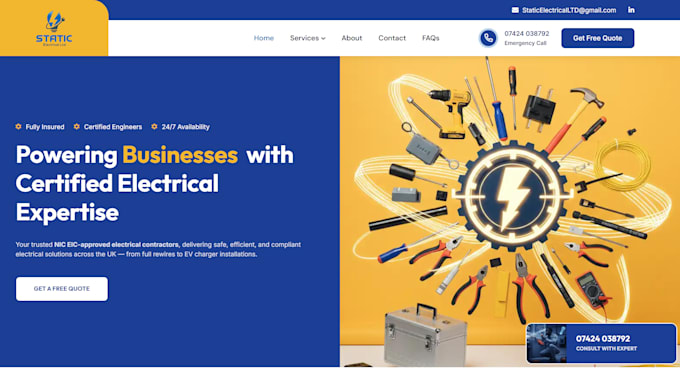do full website creation with free domain hosting